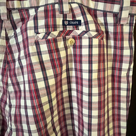 Men’s Chaps Plaid Shorts, Size 46, Red,white &blue, absolutely no call outs - Picture 3 of 4